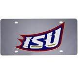 Iowa State Cyclones Silver Mirror License Plate W/Silver ISU