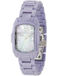 Invicta Womens 1969 Lupah White MOP Dial Baby Blue Ceramic Watch