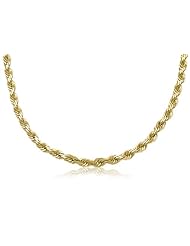 14k New Solid Yellow Gold Diamond Cut Rope Chain / Necklace 6mm Wide 24" inch Long