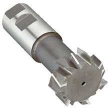 Niagara Cutter TS109 T-Slot Shank Type Cutter, High Speed Steel, Uncoated (Bright), Weldon Shank, 10 Helix Angle, 1-27/32" Cutter Diameter, 12 Tooth, 53/64" Width