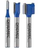 Dremel TR750 3-Piece Straight Router Bit Kit