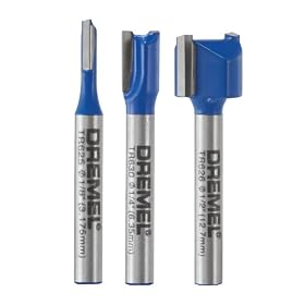 Dremel TR750 3-Piece Straight Router Bit Kit