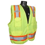 Radians SV62-2ZGT-XL Class 2 Two Tone Surveyor Safety Vests, Solid Twill Green, Extra Large