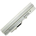 Super-Capacity Li-ion Battery For MSI Wind U90 U90X U100 U100X MS-N011 U100W-085NL Proline U100 Roverbook Neo U100 Advent 4211 series replace for BTY-S11 BTY-S12 series Ac Laptop Notebook Main Battery White [ 7200mAh 9 Cells]