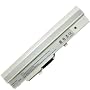 Super-Capacity Li-ion Battery For MSI Wind U90 U90X U100 U100X MS-N011 U100W-085NL Proline U100 Roverbook Neo U100 Advent 4211 series replace for BTY-S11 BTY-S12 series Ac Laptop Notebook Main Battery White [ 7200mAh 9 Cells]