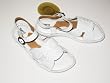Born Caden White Leather Girls Sandal