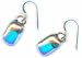 Original - Dichroic with Copper Fused Art Glass Earrings - Sterling Silver Earwires - Artisan Made in USA