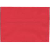A7 (5 1/4 x 7 1/4) Brite Hue Christmas Red Recycled Paper Envelope - 25 envelopes per pack