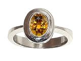 1.00 cts Genuine Citrine Ring - 14kt White or Yellow Gold LIFETIME WARRANTEE