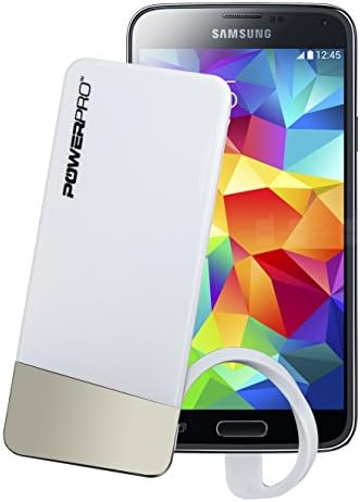 PowerProTM Patented Ultra Premium Compact Mini Portable Charger - External Battery 5500mAh Power Bank - **FREE** Carrying Case and Charge Cable Included - for Apple iPhone 6, 6 Plus, 5S, 5C, 5, 4S, iPad, Air, Mini, Samsung Galaxy S4, S3, Note, Nexus, LG, HTC, HTC One, Moto, Droid, Nokia Lumia 520, 1020 and most other Smartphones. Portable Battery Charger with **LED Power Charge Meter**, Portable Phone Charger, USB Battery, Rechargeable Battery Backup, External Charger, USB Battery Charger - **LIFETIME REPLACMENT WARRANTY** - Get the Coolest Brand for Him and Her! (Micro-USB2.0 WHITE)