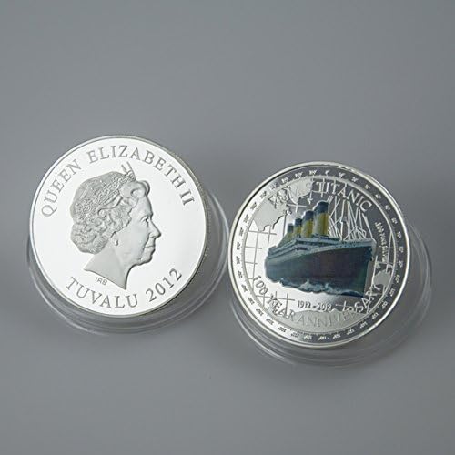 Silver plated Coin TITANIC 100th Anniversary Commemorative coins Queen Elizabeth II Commerative Boat Sailor UK