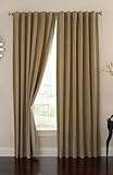 Absolute Zero Velvet Blackout Home Theater Curtain Panel, 95-Inch, Cafe