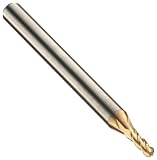 Niagara Cutter CB430 Carbide End Mill, General Purpose, TiN Coated, 4 Flutes, Ball End
