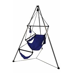 Hammaka 4021-HMKA Hammock Chair and Portable Tripod Stand, Blue Aluminum