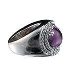 Bague en argent 925/1000 - solitaire amethyste - 52