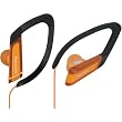 Panasonic RP-HS200-D In-Ear Water-Resistant Sport-Clip Earbud Heaphones with Clear Sound Cord Management (Orange)