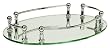 Taymor Chrome Oval Vanity Mirror Tray with Rails