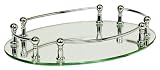 Taymor Chrome Oval Vanity Mirror Tray with Rails