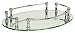 Taymor Chrome Oval Vanity Mirror Tray with Rails