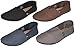 Mens Canvas Slip on Shoes Sneakers. Available in Navy, Gray, Black, and Brown