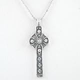 Sterling Silver Celtic Cross Pendant on 16 Ball Chain, #8712