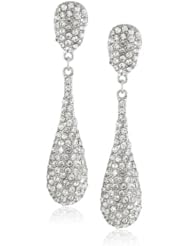 Nina Sydney Long Pave Drop Earrings