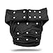 Continuon Reusable Adult Diapers for Urinary Incontinence with Washable Bamboo Charcoal Absorbent Pad for Overnight Leakproof Protection for Men and Women, One Size Fits All (Black)
