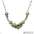 DV ITALY Wonderful Necklace With 150.00ctw Precious Stones - Genuine Agates and 6.0mm Freshwater Pearls Beautifully Crafted in 925 Sterling silver. Total item weight 42.2g Length 16in