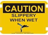 10 x 14 Photo Realistic Caution Signs- Floor Slippery When Wet