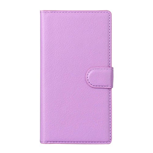 TOOPOOT(TM) Leather Wallet Pouch Flip Cover For Samsung Galaxy Note Edge (Purple)