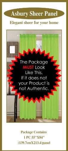 Asbury Elegant Voile Sheer Panel - 55"x84" (Lilac)
