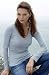 Bella Ladies L/S Sheer Rib Longer Length V-Neck Tee