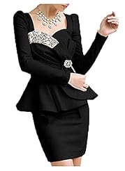 Girls Cotton  Peplum Puff Sleeves Party Dress  With a Bow(s)