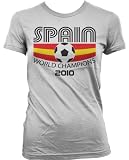 Spain 2010 World Champions International Soccer Juniors T-shirt, Espana Soccer Juniors T-shirt, Old School Tattoo Style Design, X-Large, Lt Gray