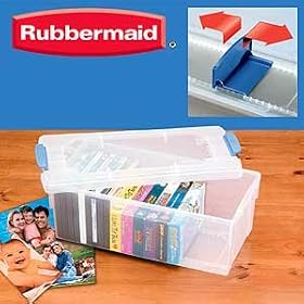 Rubbermaid 4487-L2-AQUAM Photo Media Storage Box by RUBBERMAID INC