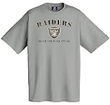 Oakland Raiders Silver "Silver And Black Attack" Fanatic Fan Short Sleeve Tee Shirt By VF Imagewear