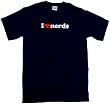 I Heart (Love) Nerds Women's Regular Fit Tee Shirt in 3 Colors Small thru XXL