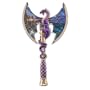 Torrent Of Fire Replica Axe Fantasy Art Purple Dragon Wall Decor by The Hamilton Collection