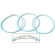 Rubber Bracelets Light Blue 6" 3Pcs
