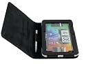 Navitech schwarze Executive, 100% Premium Leder Flip-Tragetasche mit verstellbarem Standfuß und Stylus Halter für das HTC Flyer 7 Zoll Android PC Tablet Gerät 16/32/64GB 3G & Wi-Fi