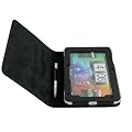 Navitech schwarze Executive, 100% Premium Leder Flip-Tragetasche mit verstellbarem Standfu� und Stylus Halter f�r das HTC Flyer 7 Zoll Android PC Tablet Ger�t 16/32/64GB 3G & Wi-Fi