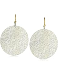 GURHAN "Lush" Silver with High Karat Gold Accents Hammered Earrings