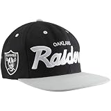 Oakland Raiders Mitchell & Ness Throwback Vintage Retro Script Snap back Hat