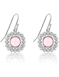 Sterling Silver Pink Vanity Earrings