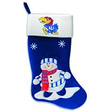 24" NCAA Kansas Jayhawks Snowman College Logo Christmas Stocking