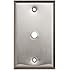 Allen Tel ATBK-F Flush Wall Plate with Stainless Steel, Single Gang, 1 Port, 375-Inch Hole