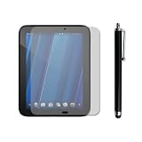 Skque Screen Protector + Black Aluminum Stylus Pen For HP TouchPad Tablets
