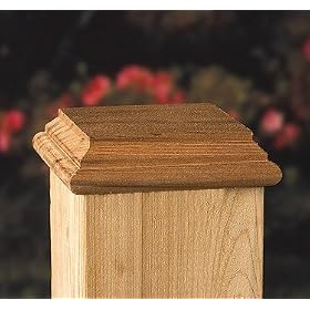 6X6 Hatteras Castine Cedar Post Cap Without Hole (CAPTIOL CITY LUMBER)