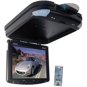 PYLE PLRD103F 10.4-Inch TFT LCD Roof Mount DVD Monitor and IR FM Transmitter by Pyle