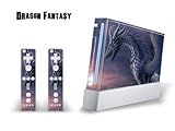 Skin Decal Cover for Nintendo Wii Console + two Wiimote Controllers - Drago ....
